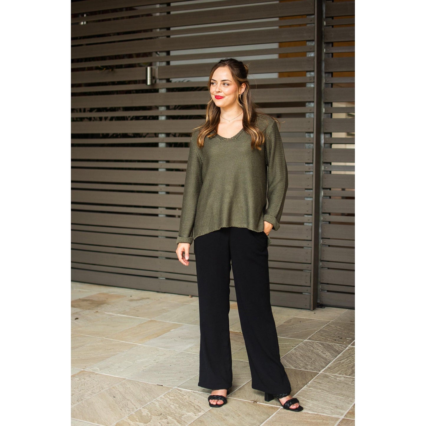 Amelia Knit- Khaki
