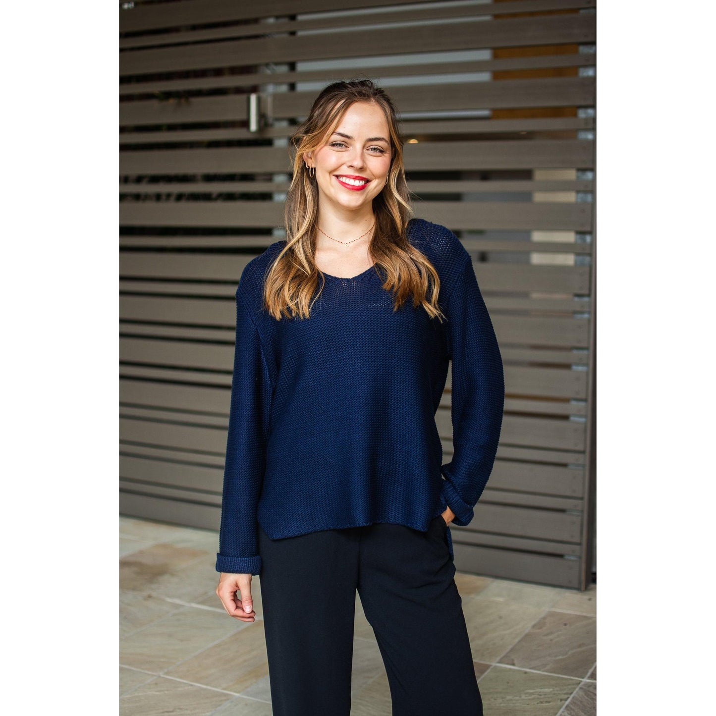 Amelia Knit- Navy