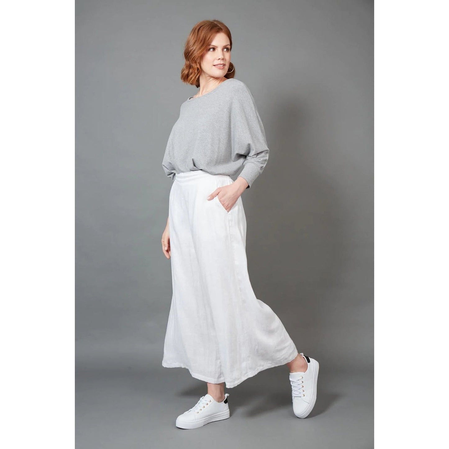 Crop Pant- White