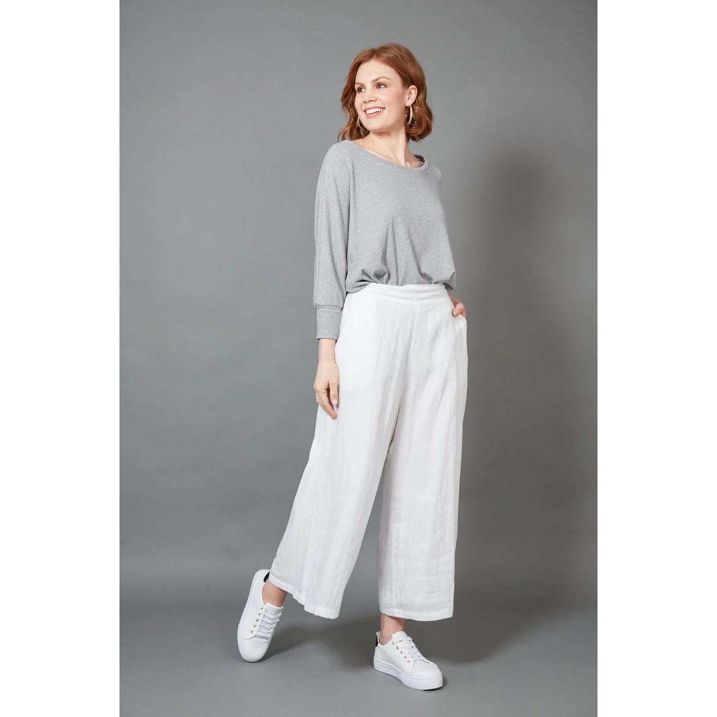 Crop Pant- White