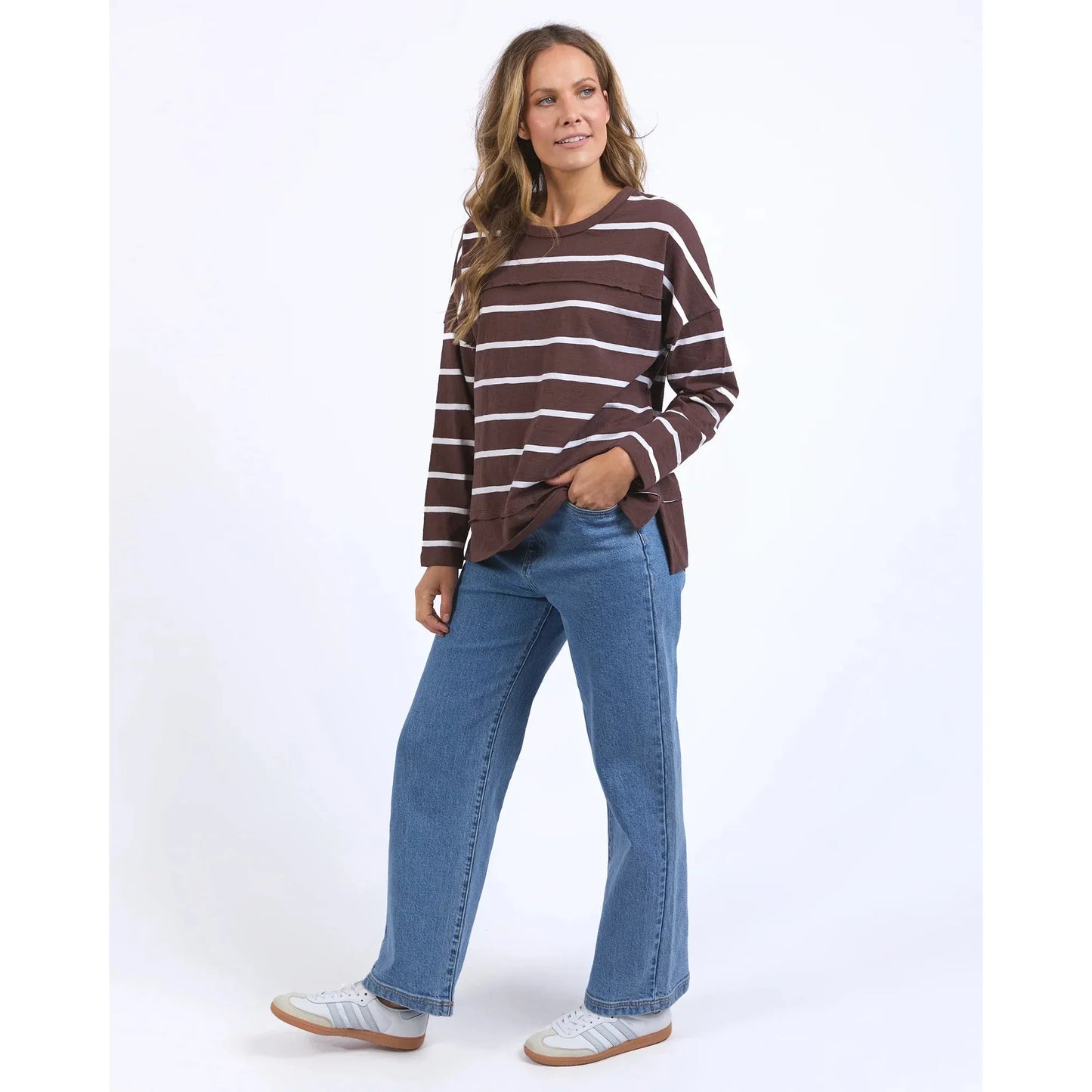 Jayne stripe - Choc