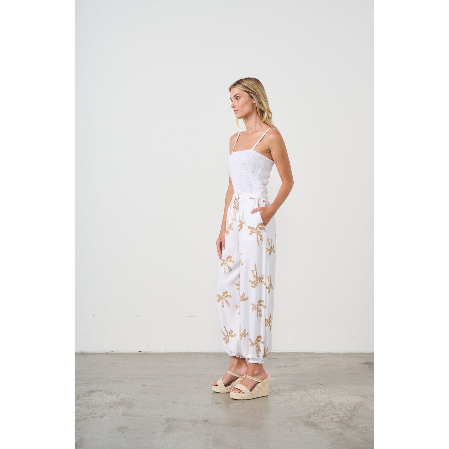 Palm Pant - White