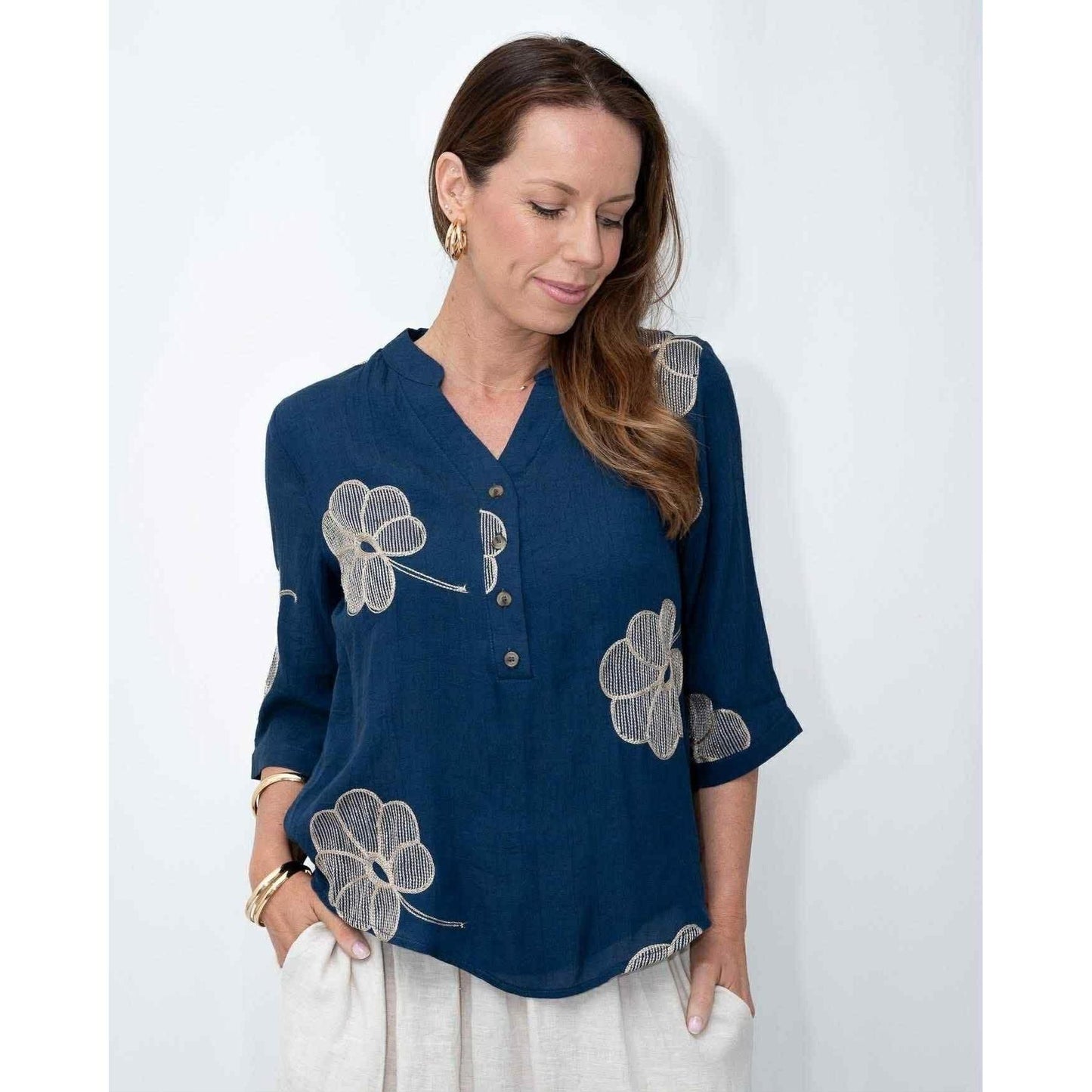 Selena top - Navy