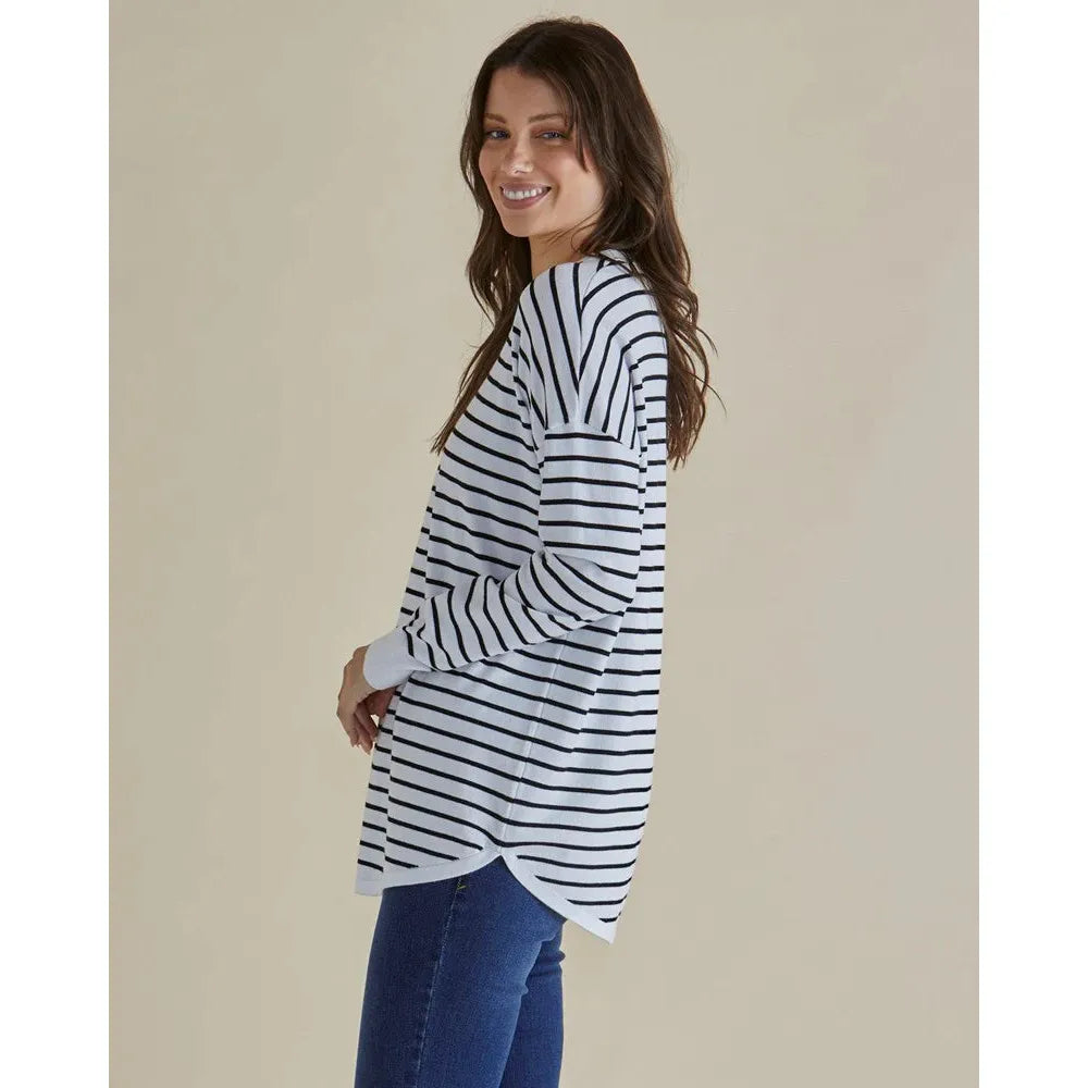 Sophie-Blk/Wt Stripe
