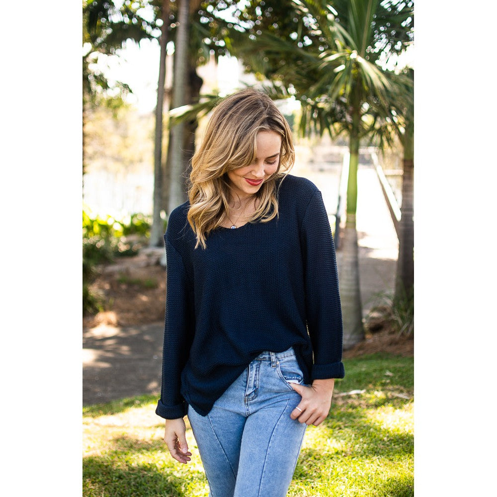 Amelia Knit- Navy