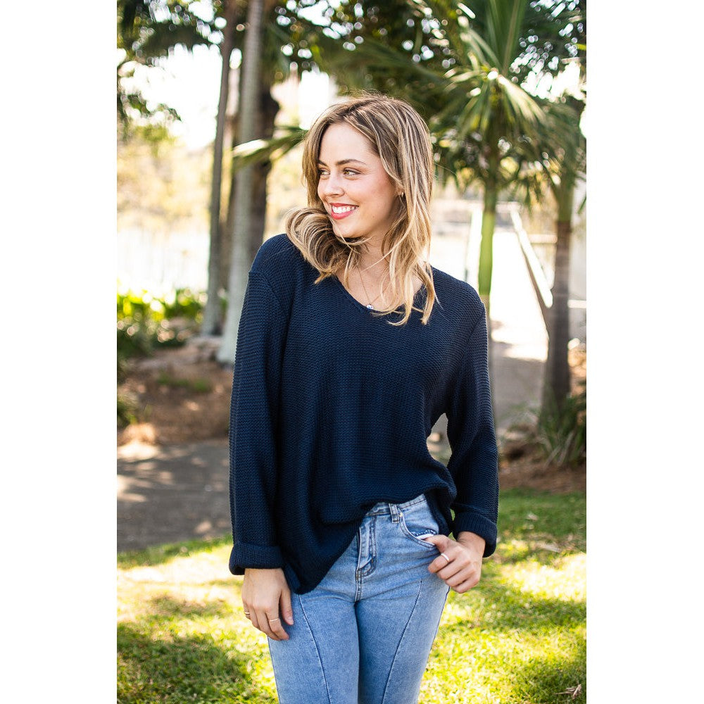 Amelia Knit- Navy
