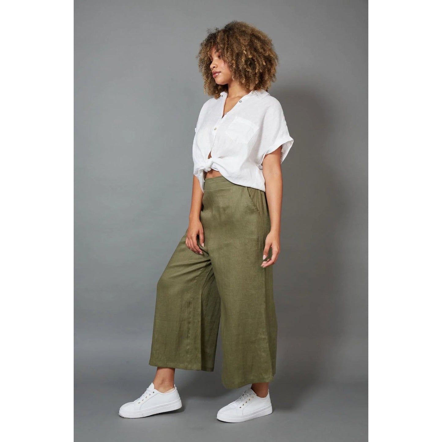 Crop Pant- Khaki