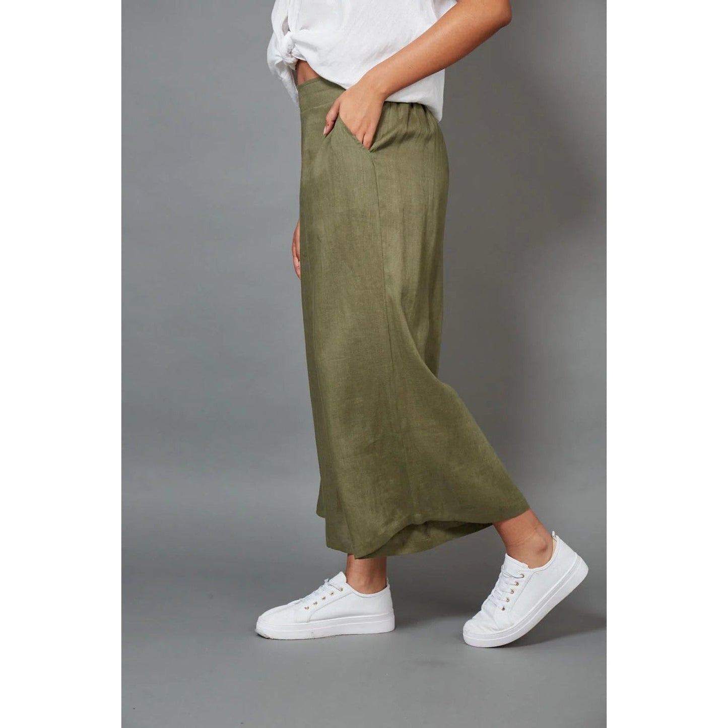 Crop Pant- Khaki