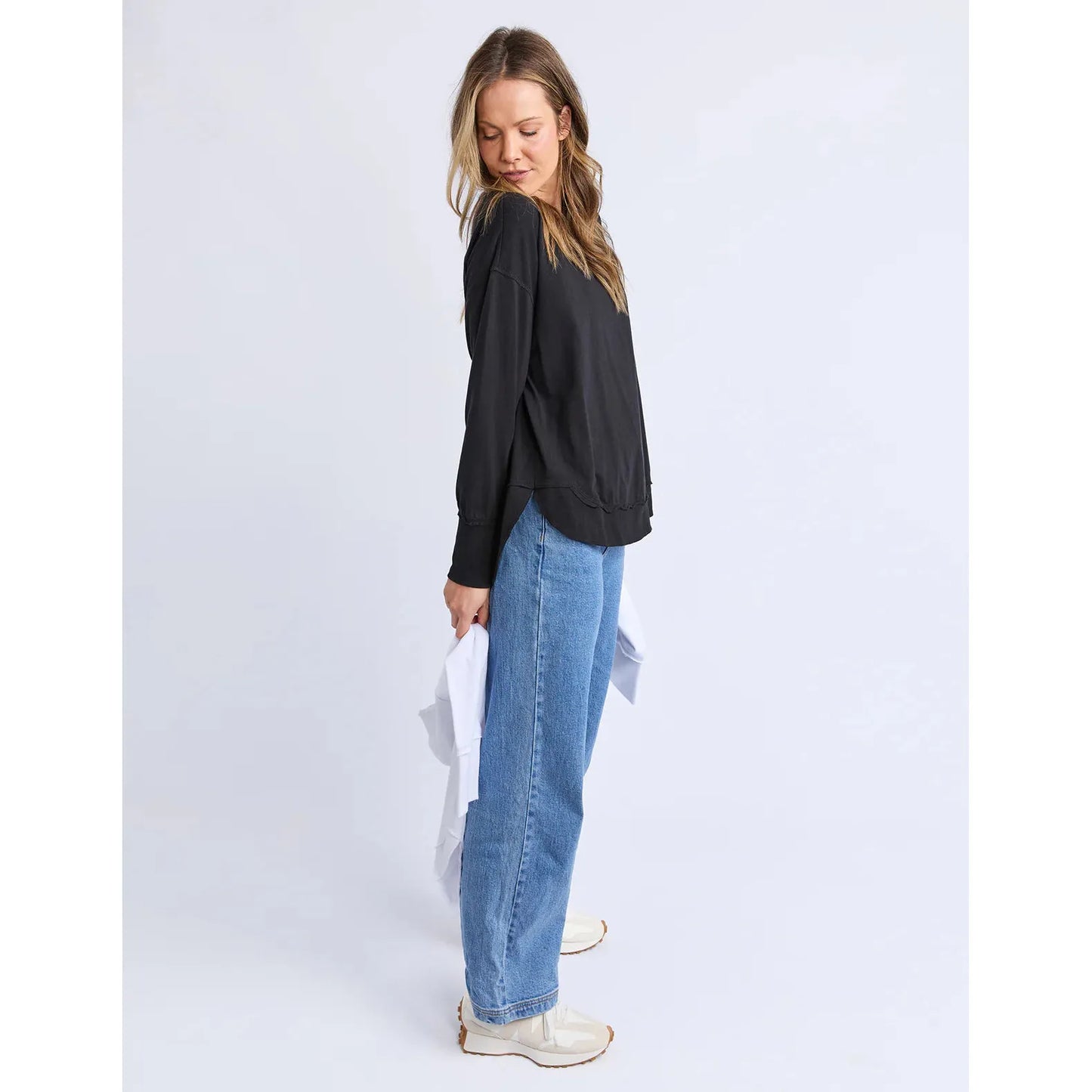 Farrah Long Slv - Black