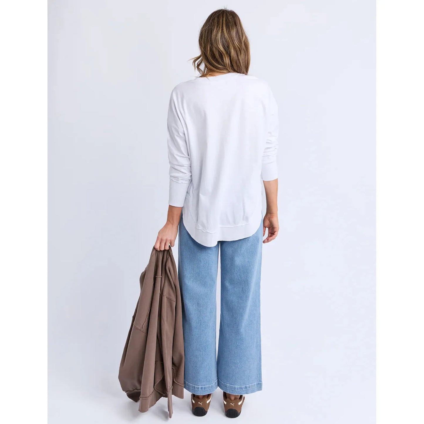 Farrah Long Slv - White