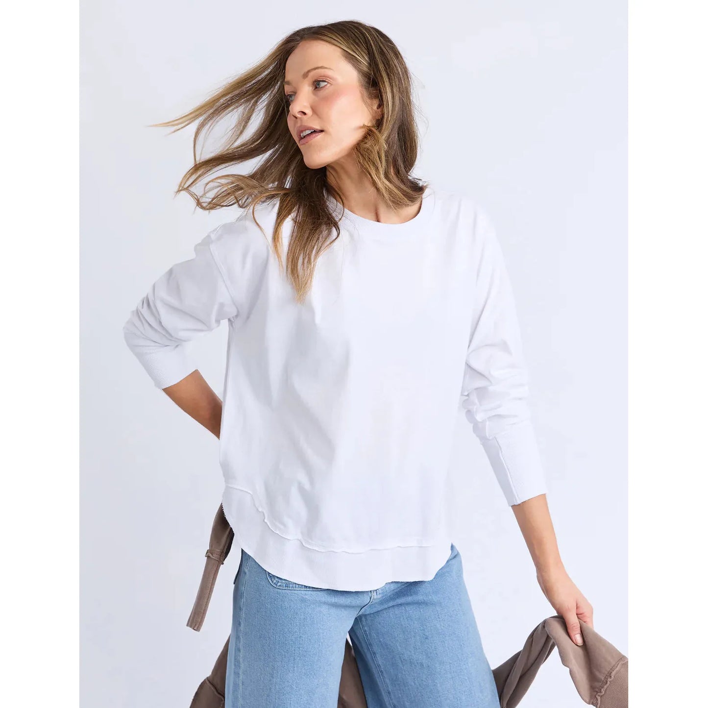 Farrah Long Slv - White
