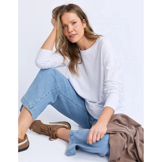 Farrah Long Slv - White