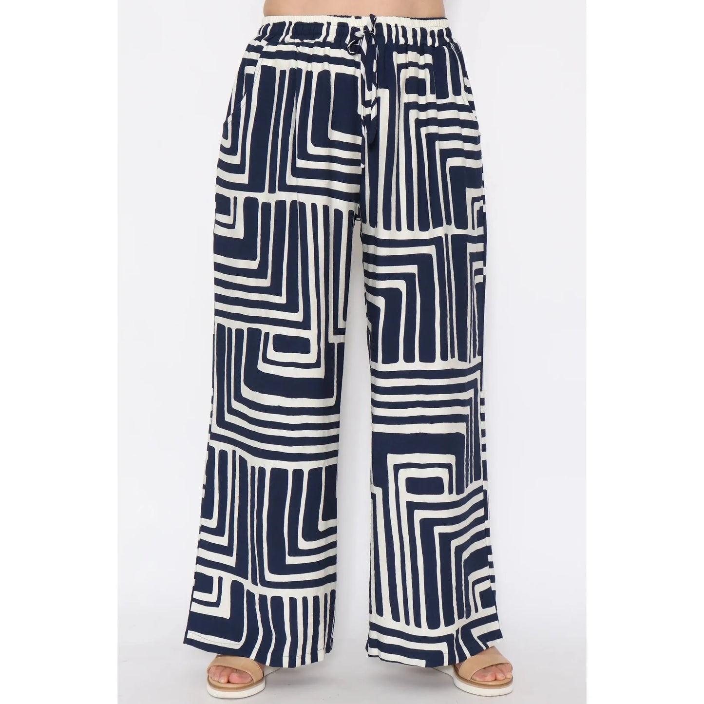Geo Pants - Navy