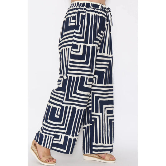 Geo Pants - Navy