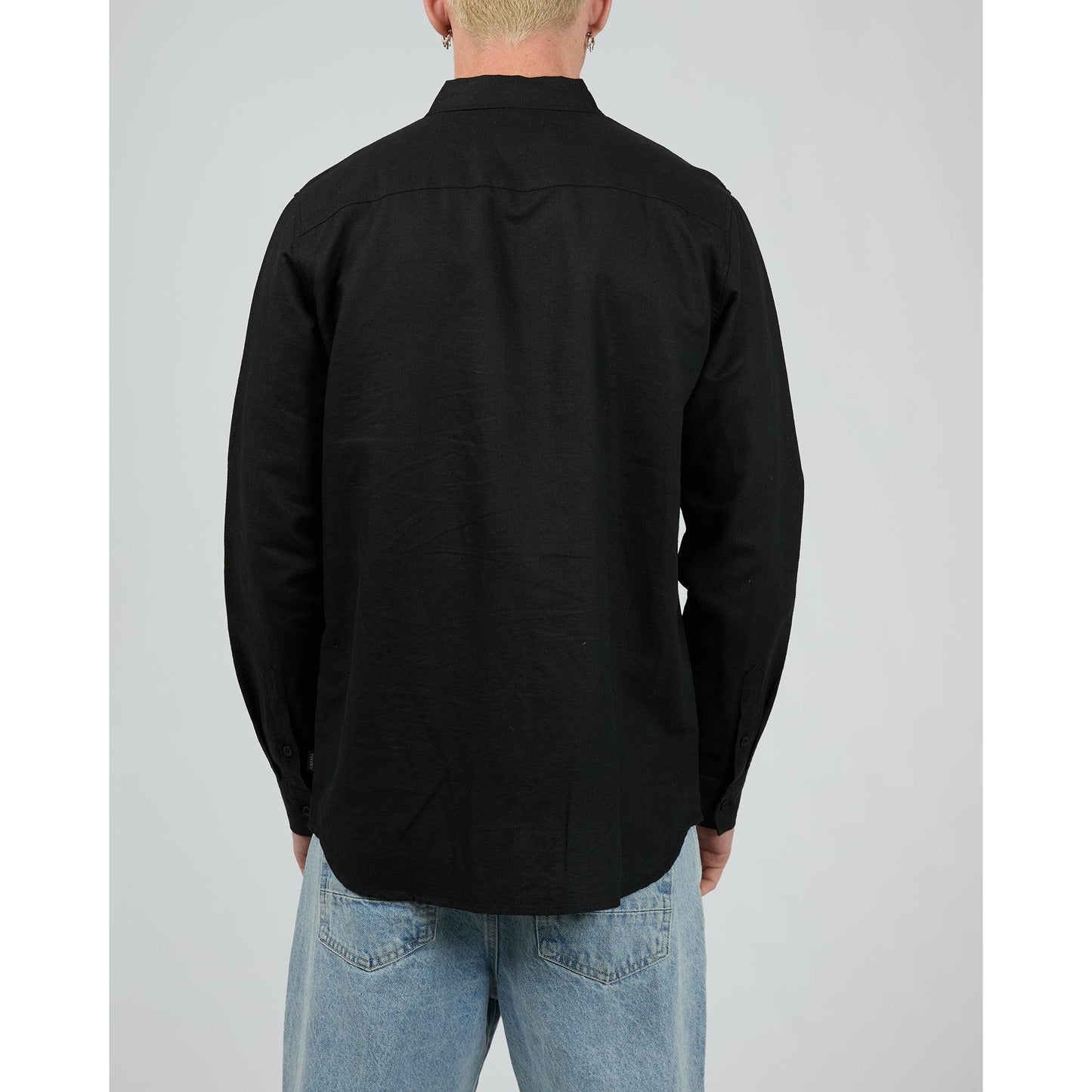 Linen LS Shirt - Black
