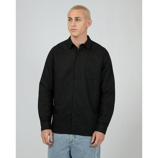 Linen LS Shirt - Black