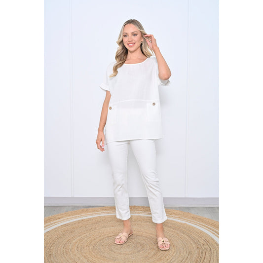 Louise Top White