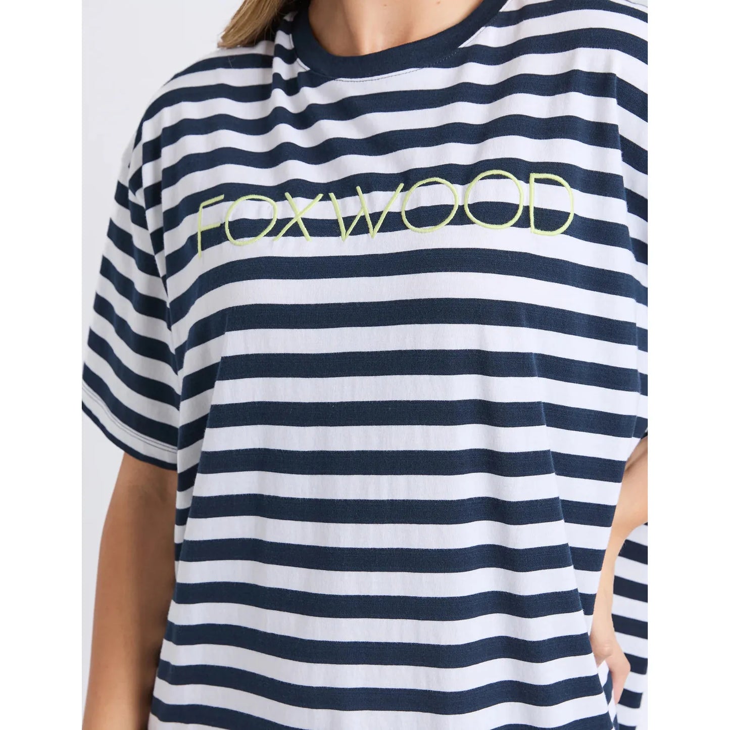 Simplified T dress - Ny/Wht