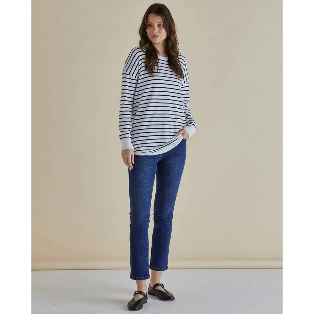 Sophie-Blk/Wt Stripe