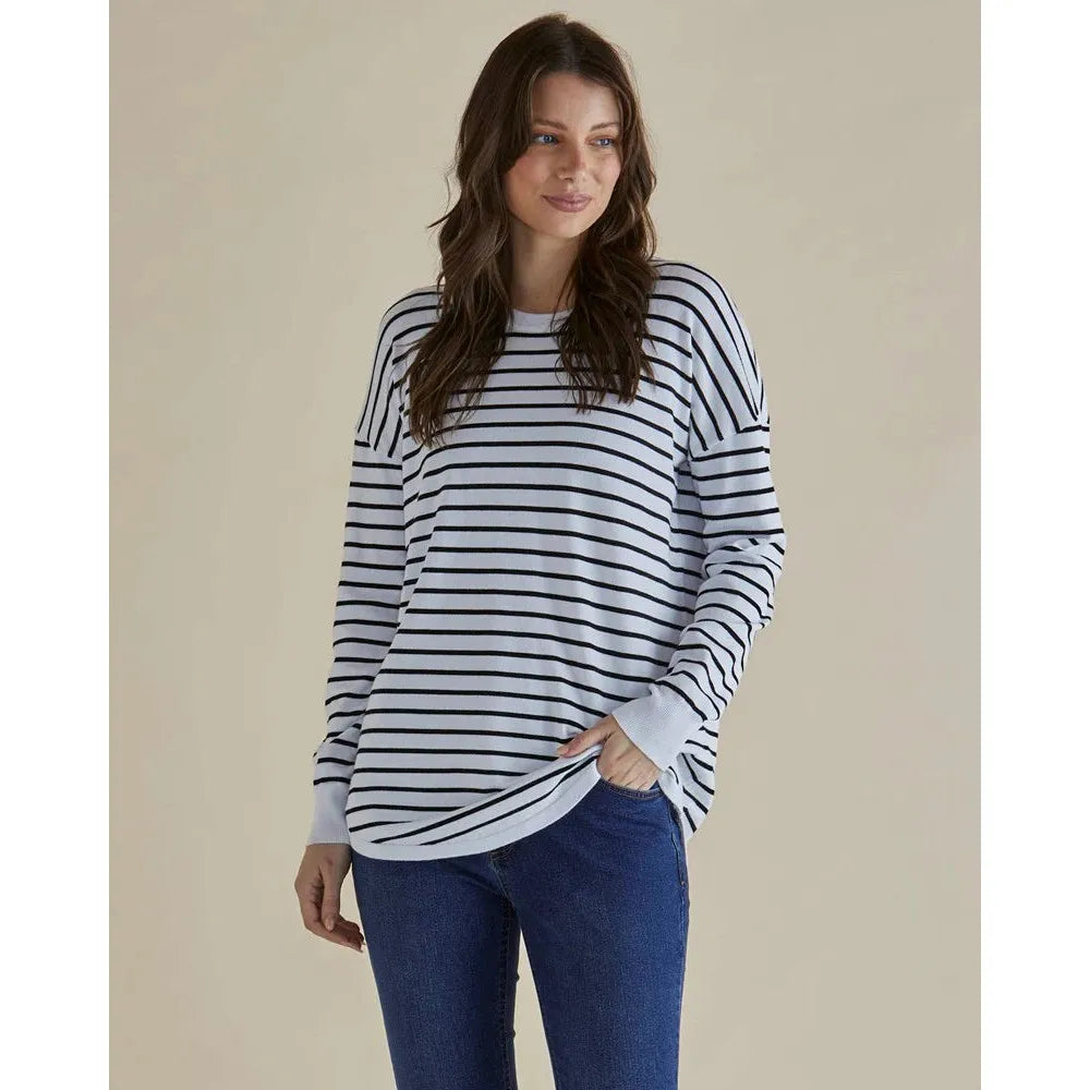 Sophie-Blk/Wt Stripe