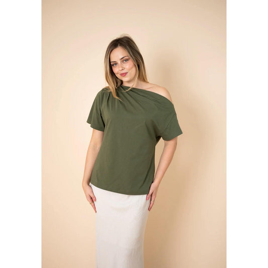 Eloise Tuck Tee - Khaki